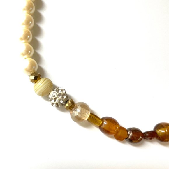 Necklace with pearls "Candy Summer IV" Quartz and Unique Glass beads - Picture 3 of 4